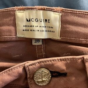 Mcguire light peach colored pants.